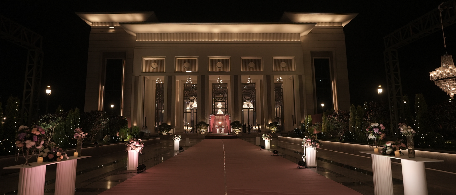 Grand outdoor venue celebration